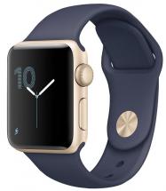 Apple Watch Series 2 42mm Gold Case with Midnight Blue Sport Strap