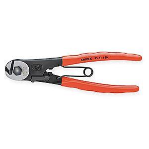 Knipex Wire Rope Cutter,6" Overall Length,Center Cut Cutting Action,Primary Application:  Wire Rope