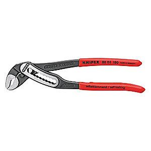 Knipex 7-1/4" Groove Joint V-Jaw Water Pump Plier, 1-1/2" Max. Jaw Opening