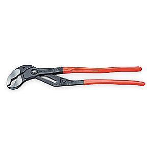 Knipex 22" Push Button V-Jaw Water Pump Plier, 4-1/2" Max. Jaw Opening