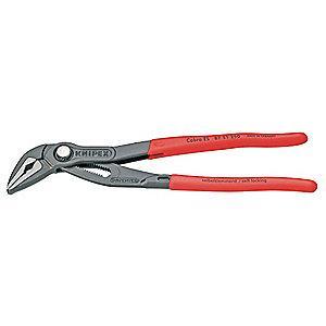 Knipex 10" Push Button V-Jaw Water Pump Plier, 1-1/4" Max. Jaw Opening