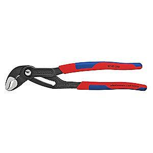 Knipex 10" Push Button V-Jaw Water Pump Plier, 2" Max. Jaw Opening