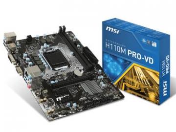 MSI H110M Pro-VD H110 LGA1151 6th Gen Proc Max-32MB DDR4 M-ATX PCIE16