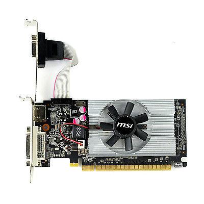 MSI Geforce 210GT 1G DDR3 Fan DVI VGA Adapter HDMI HDCP Lowprofile