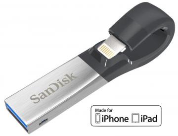 SanDisk iXpand USB 3.0 Flash Drive for iPhone/iPad, 128GB