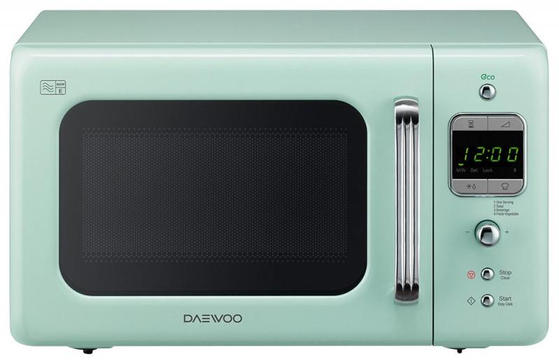 Daewoo 800W Microwave in Mint Green with 20L Capacity