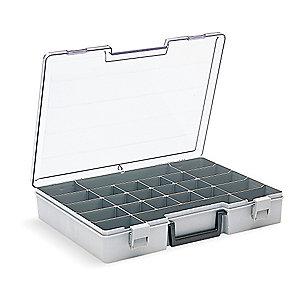 Flambeau Compartment Box, Gray, 15-1/2"H x 2-1/2"L x 11-3/4"W, 1EA