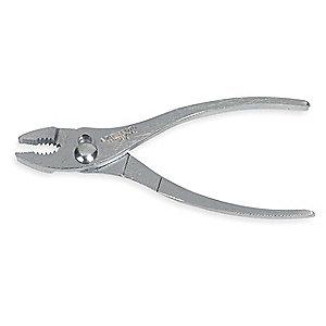 Proto Slip Joint Pliers, 6-9/16" Overall Length, 1" Max. Jaw Opening, Handle Type: Dipped