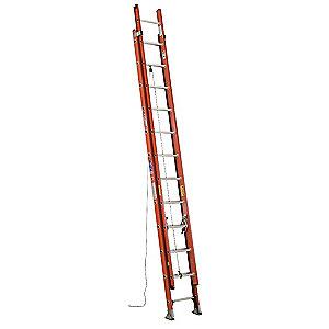 Werner 24 ft. Fiberglass Extension Ladder, 300 lb. Load Capacity, 52.0 lb. Net Weight