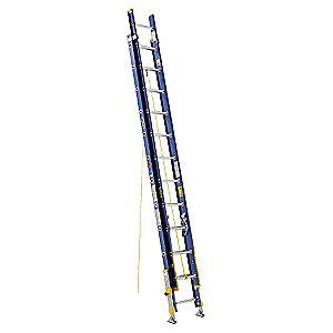 Werner 24 ft. Fiberglass Extension Ladder, 300 lb. Load Capacity, 62.0 lb. Net Weight