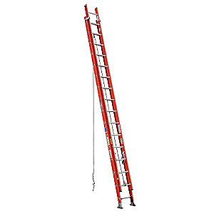 Werner 32 ft. Fiberglass Extension Ladder, 300 lb. Load Capacity, 71.5 lb. Net Weight