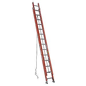 Werner 28 ft. Fiberglass Extension Ladder, 300 lb. Load Capacity, 59.5 lb. Net Weight