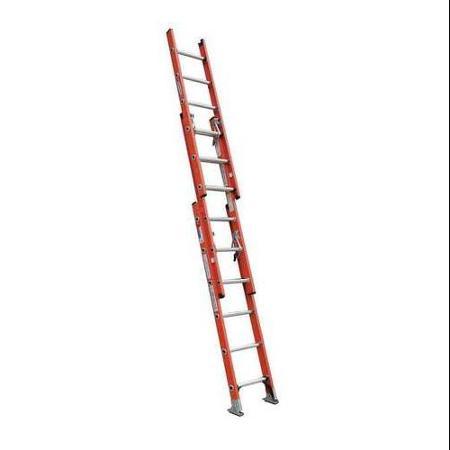 Werner 16 ft. Fiberglass Extension Ladder, 300 lb. Load Capacity, 40.5 lb. Net Weight