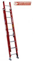 Werner 16 ft. Fiberglass Extension Ladder, 300 lb. Load Capacity, 32.0 lb. Net Weight