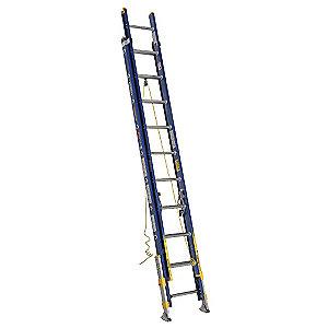 Werner 20 ft. Fiberglass Extension Ladder, 300 lb. Load Capacity, 54.0 lb. Net Weight