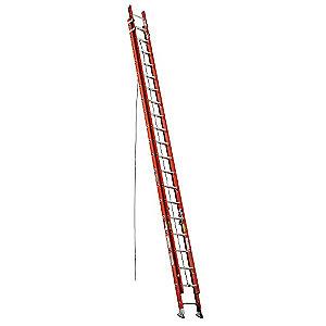 Werner 40 ft. Fiberglass Extension Ladder, 300 lb. Load Capacity, 88.5 lb. Net Weight