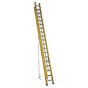 Werner 36 ft. Fiberglass Extension Ladder, 300 lb. Load Capacity, 113.0 lb. Net Weight