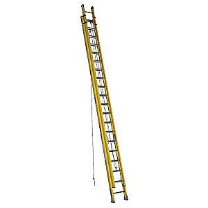 Werner 40 ft. Fiberglass Extension Ladder, 300 lb. Load Capacity, 126.5 lb. Net Weight