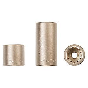 AMPCO 13mm Aluminum Bronze Socket with 1/4" Drive Size and Natural Finish