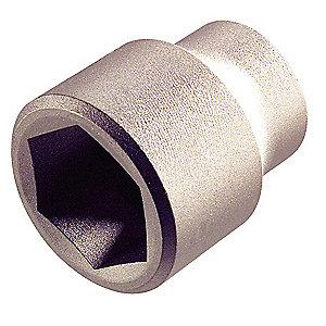 AMPCO 1/2" Aluminum Bronze Socket with 3/8" Drive Size and Natural Finish