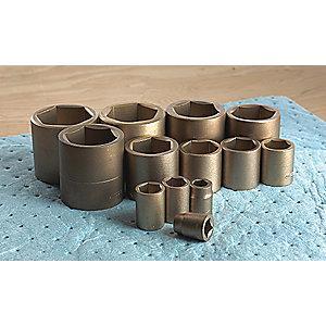 AMPCO 7/16" Aluminum Bronze Socket with 1/2" Drive Size and Natural Finish