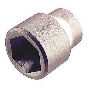 AMPCO 25/32" Aluminum Bronze Socket with 1/2" Drive Size and Natural Finish