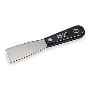 Stanley Stiff Putty Knife with 1-1/2" Carbon Steel Blade, Black