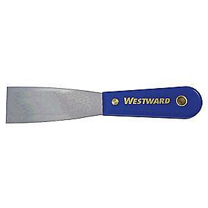 Westward Stiff Putty Knife with 1-1/2" Carbon Steel Blade, Blue