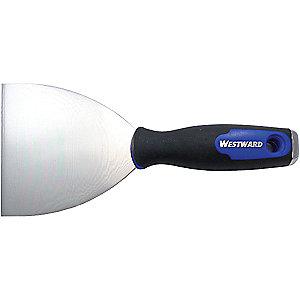 Westward Flexible Scraper with 4" Carbon Steel Blade, Black/Blue
