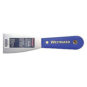 Westward Stiff Putty Knife with 2" Carbon Steel Blade, Blue