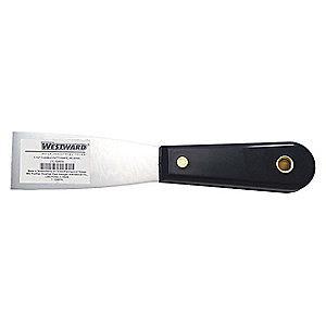 Westward Flexible Putty Knife with 1-1/2" Carbon Steel Blade, Black