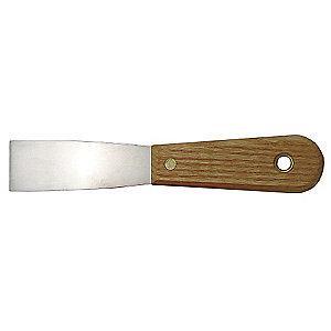 Westward Stiff Putty Knife with 1-1/4" Carbon Steel Blade, Natural
