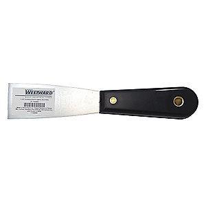 Westward Flexible Putty Knife with 1-1/4" Carbon Steel Blade, Black