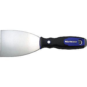 Westward Flexible Putty Knife with 3" Stainless Steel Blade, Black/Blue
