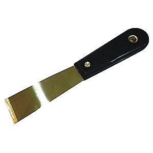 Westward Stiff Scraper with 1-1/4" Brass Blade, Black