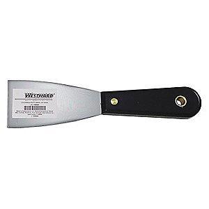 Westward Flexible Putty Knife with 2" Carbon Steel Blade, Black