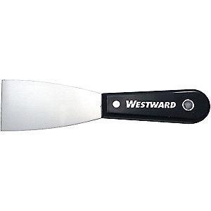 Westward Flexible Putty Knife with 2" Stainless Steel Blade, Black