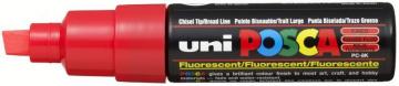 uni-ball Broad Chisel Tip Posca PC-8K Marker Pen - Fluorescent Red