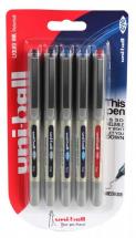 uni-ball Medium Tip UB-157 Eye Fine Rollerball Pens - Pack of 5 Assorted Colours