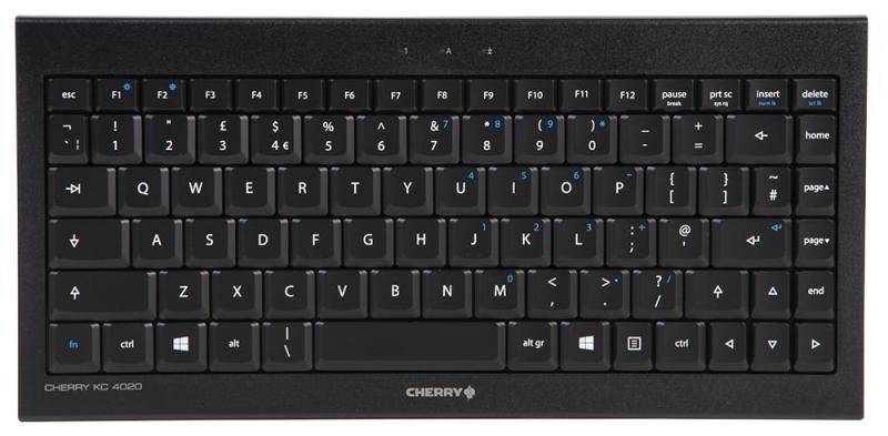 Cherry KC 4020 Compact USB Wired Backlit Keyboard, Black