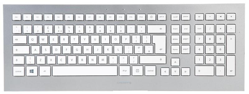 Cherry STRAIT Ultrathin USB Wired Keyboard, Silver