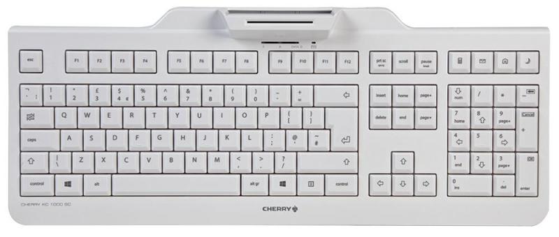 Cherry KC 1000 SC USB Wired Security Keyboard with Smartcard Terminal, Grey