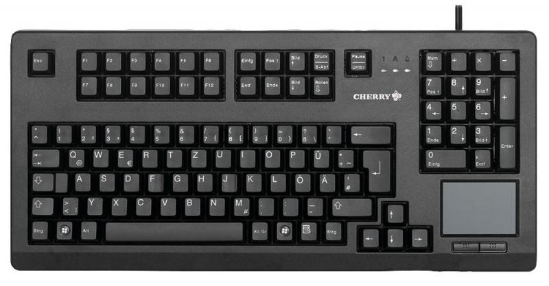 Cherry Touchboard USB Wired Keyboard with Touchpad, Black