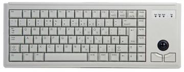 Cherry G84-4400 Compact Wired Trackball Keyboard, Grey USB