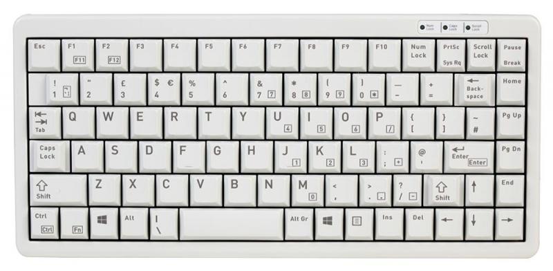 Cherry G84-4100 Compact USB Wired Keyboard, Grey