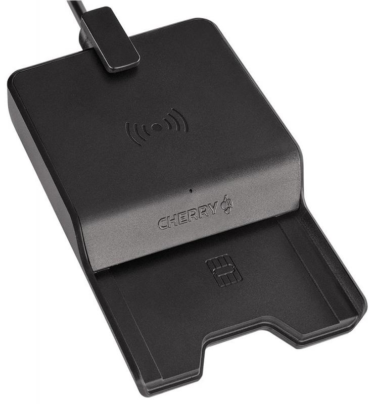 Cherry TC 1300 Class 1 USB Contact & Contactless Smartcard Reader, Black