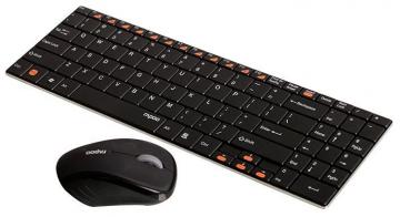 Rapoo 9060 Wireless Keyboard & Mouse Deskset, Black
