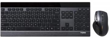 Rapoo 8900P 5GHz Wireless Ultra-slim Keyboard & Mouse Deskset, Black