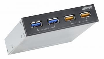 Akasa 4 Port Internal USB 3.0 Charging Panel with 2 Fast Charge Ports