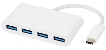 Pro Signal USB 3.1 Type-C to 4 Port USB 3.0 Hub - Bus Powered
